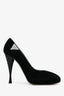 Rene Caovilla Black Suede Crystal Pump Size 37.5