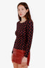 Marine Serre Black/Red Moon Long Sleeve Top Size S