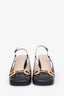 Gucci Black Leather Horsebit Square Toe Pumps Size 36.5