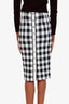 Veronica Beard Black/White Checkered Maldive Midi Skirt Size 0