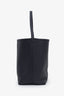 The Row Navy Grained Calfskin Large NS Park Tote Bag