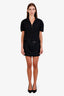 Alexander Wang Black Cow Leather Belted Mini Skirt Size 2
