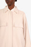 Toteme Cream Wool Oversized Shirt Jacket Size S