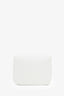 Celine White Grained Calfskin Classic Medium Box Crossbody Bag