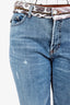 Just Cavalli Blue Distressed Bootcut Jeans Size 29
