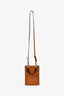 Fendi Brown Leather Mini Sunshine Top Handle Bag With Strap