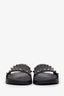 Valentino Black Rockstud Rubber Slide Size 35