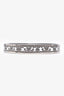 Hermès Palladium/Black/White Enamel 'Balcons du Guadalquivir' Narrow Bangle
