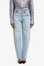 Agolde Light Blue Wash Denim Broken Waistband Jeans Size 24