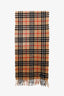 Burberry Beige Cashmere Nova Check Fringe Scarf