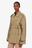 Isabel Marant Khaki Green Lorenzo Tie-waist Trench Coat Size 36