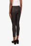 Theory Black Leather Leggings Size 6