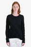 Rick Owens FW 2021 Black Cotton Long Sleeve 'Tower' Gathered Top Size S
