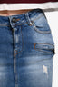 Balmain Blue Distressed Denim Mini Skirt Size 38