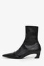 Acne Studios Black Patent Trimmed Leather Ankle Boots Size 38
