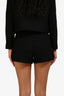 Maje Black Tweed Bead Detail Shorts Size 34