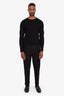 Ralph Lauren Purple Label Navy Wool Straight Leg Trousers Size 32 Mens