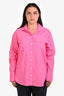 Frame Pink Cotton Oversized Vacation Shirt Size M