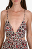 A.L.C Black/Red Floral Cut-Out Ruffle Dress Size 6
