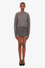 Miu Miu Grey Wool Mini Skirt Size 36