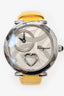 Salvatore Ferragamo Yellow Croc Print 'Cuore' Watch