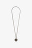 Gucci Antique Sterling Silver Garden Snake GG Pendant Necklace