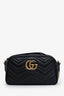 Gucci Black Leather GG Marmont Small Camera Bag