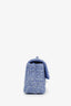 Pre-loved Chanel™ 24P Blue Tweed Quilted Mini Rectangular Flap Bag