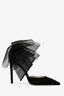 Jimmy Choo Black 'Averly 100' Bow Heels Size 37.5
