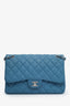 Pre-loved Chanel™ 2013-2014 Blue Caviar Leather Jumbo Double Flap Bag SHW