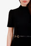 Gucci Black Horsebit Accent Knee Length Dress Size S