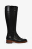 Celine Black Leather Knee High Riding Boots Size 36