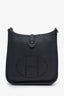 Hermès 2002 Black Clemence Leather Mini Evelyne TPM 16 Crossbody