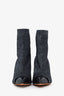 Givenchy Black Glitter Leather Trim Sock Boots Size 39