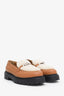 Hermès Brown Calf Leather Fur Trim Icone Loafer Size 38