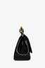 Pre-loved Chanel™ 2022+ Black Patent Leather Quilted Frame Clutch Flap with Chain