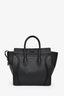 Celine Black Pebbled Leather Medium Luggage Tote