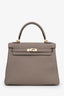 Hermès 2018 M8 Gris Asphalte Togo Leather Kelly 25 with Strap