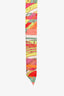 Hermès Yellow/Orange/Multicolour Silk Printed Ruler Twilly