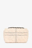 Pre-loved Chanel™ 2021 Blush Pink/Black Tweed Mini Rectangular Flap Crossbody Bag