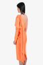 Alex Perry Neon Orange One Shoulder Midi Dress Size 8