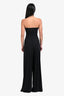 Amazuin Black Jersey Strapless Maxi Jumpsuit One Size