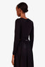 Alice & Olivia Black LS Wrap Top Size S