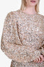 ILTA Rose Gold Sequin Long Sleeve 'Sienna' Dress Size 36