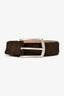 Zegna Brown Suede Belt Size 90/36 Mens