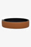 Hermès 2014 Gold/Black Leather Reversible Belt Size 95 (No Buckle)
