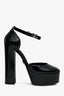 Dolce & Gabbana Black Patent Platform Block Heels Size 39