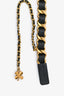 Pre-loved Chanel™ Black/Gold Leather Chain Buckle