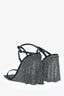 Alexander Wang Black Crystal Mesh Draped Embellished Heels Size 35