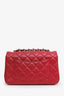 Pre-loved Chanel™ 2016-2017 Red Lambskin Mini Rectangular Flap Bag